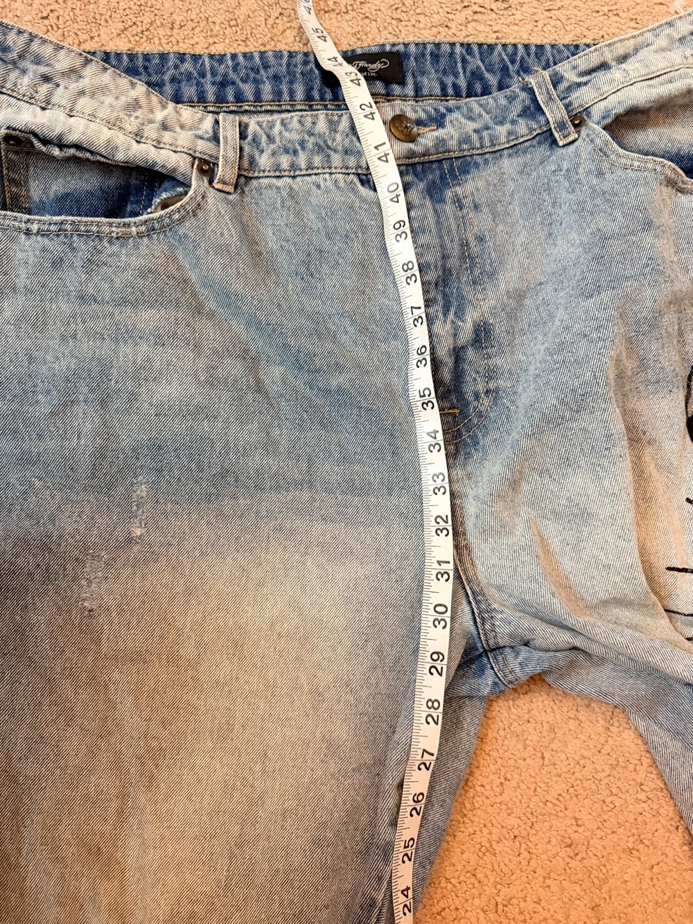 Vintage Y2K Ed Hardy Death Before Dishonor Skull Eagle Jeans 38 - Picture 10 of 16